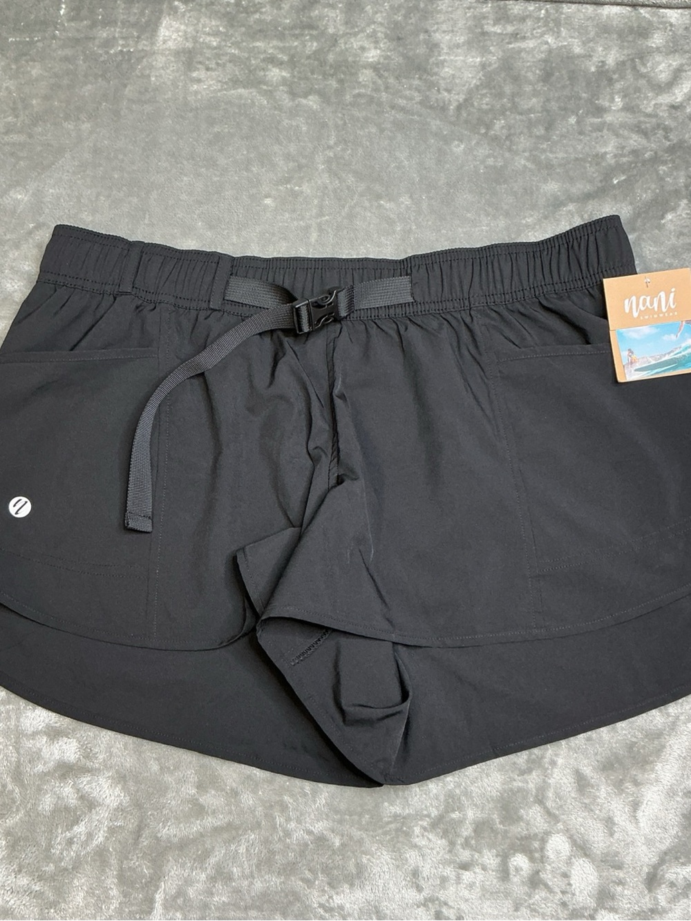 Nani Swimwear Hybrid Uinta Shorts Bottoms Women’s XL black unlined
